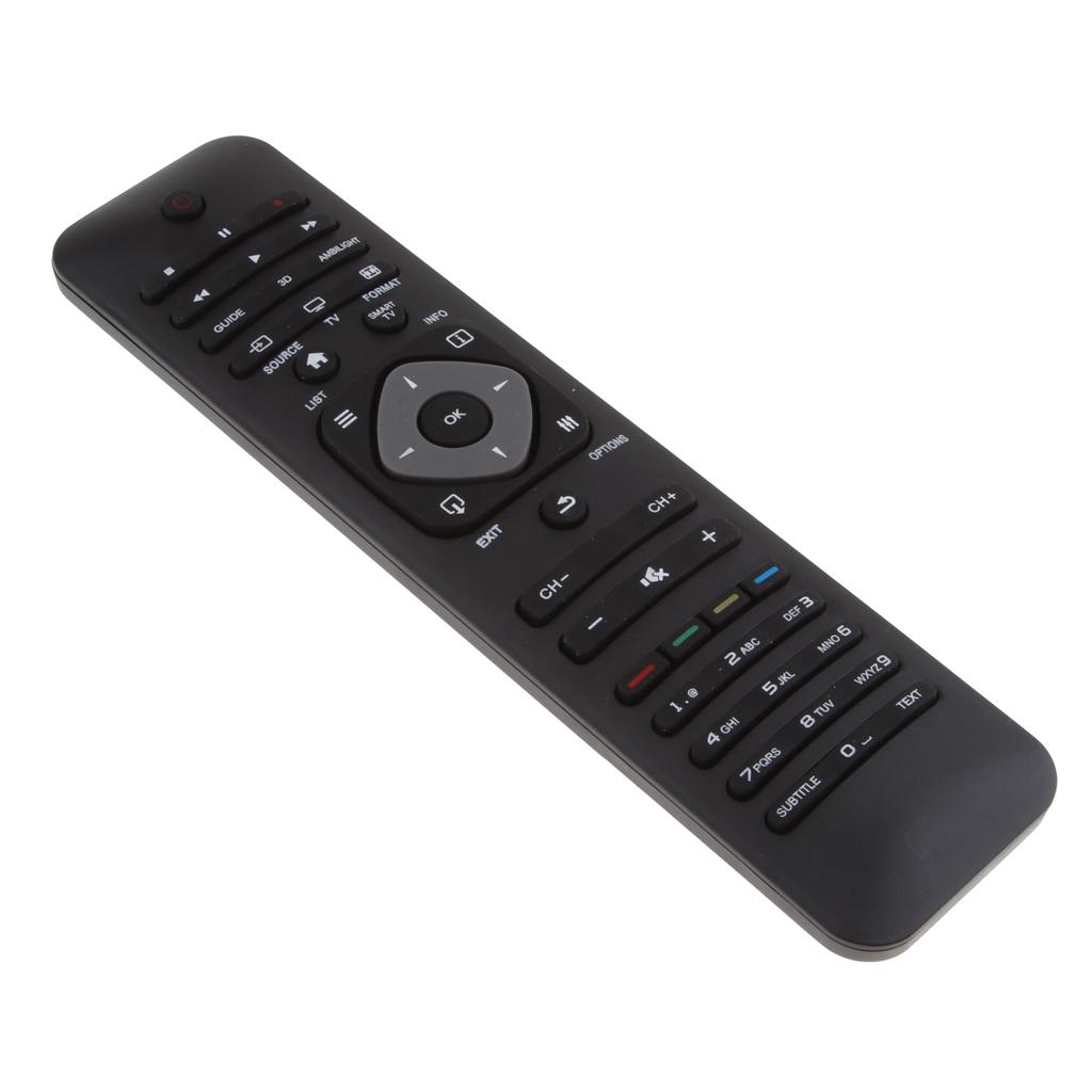 High Quality Replacement RM-L1128 Remote Controller Hand-held Design, Easy Use, Smart Perfectly Fits for Philips LCD/LED + Smart TV  Black