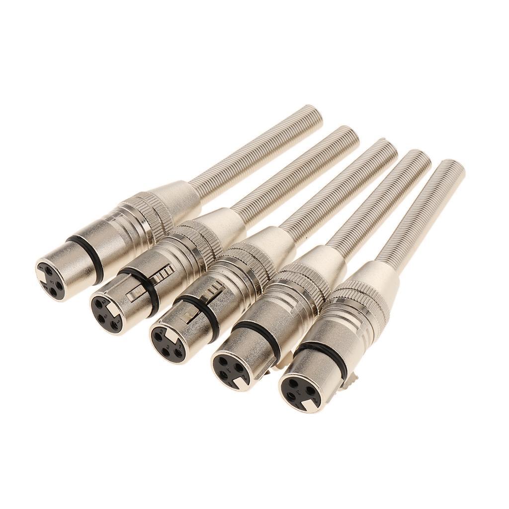 5 Pieces Female Stereo Jack Adapter Plug 