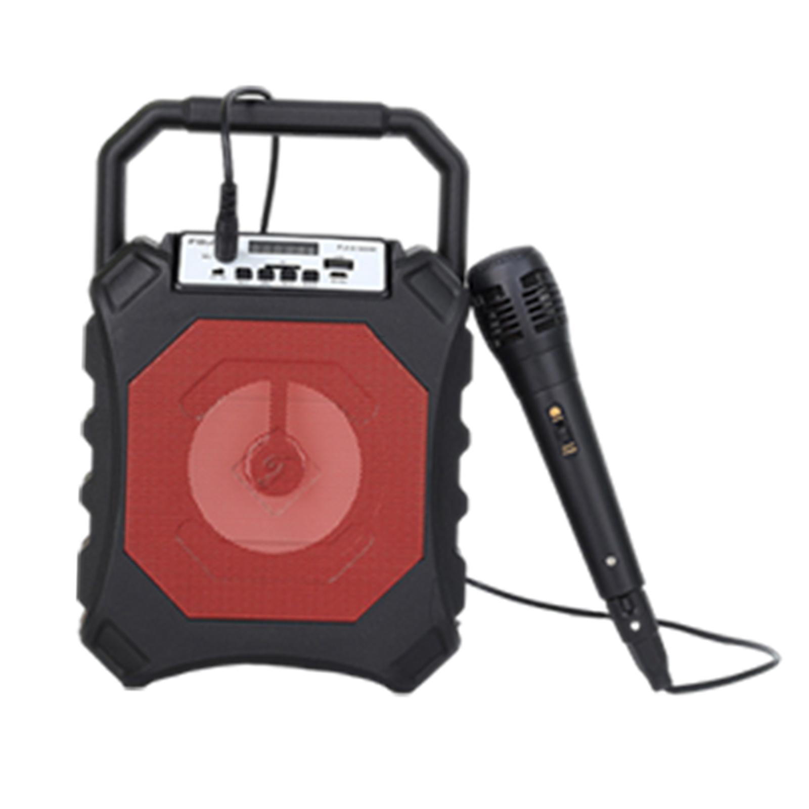 Karaoke Bluetooth Machine Records Singing Speaker for Adults Party Red