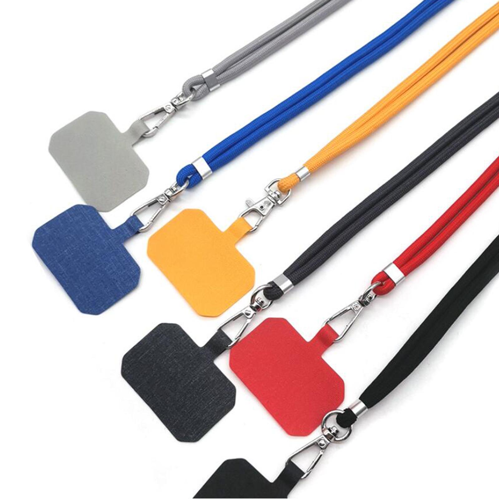 Adjustable Cell Phone Lanyard Neck Strap Handheld Rope  Pink Orange 