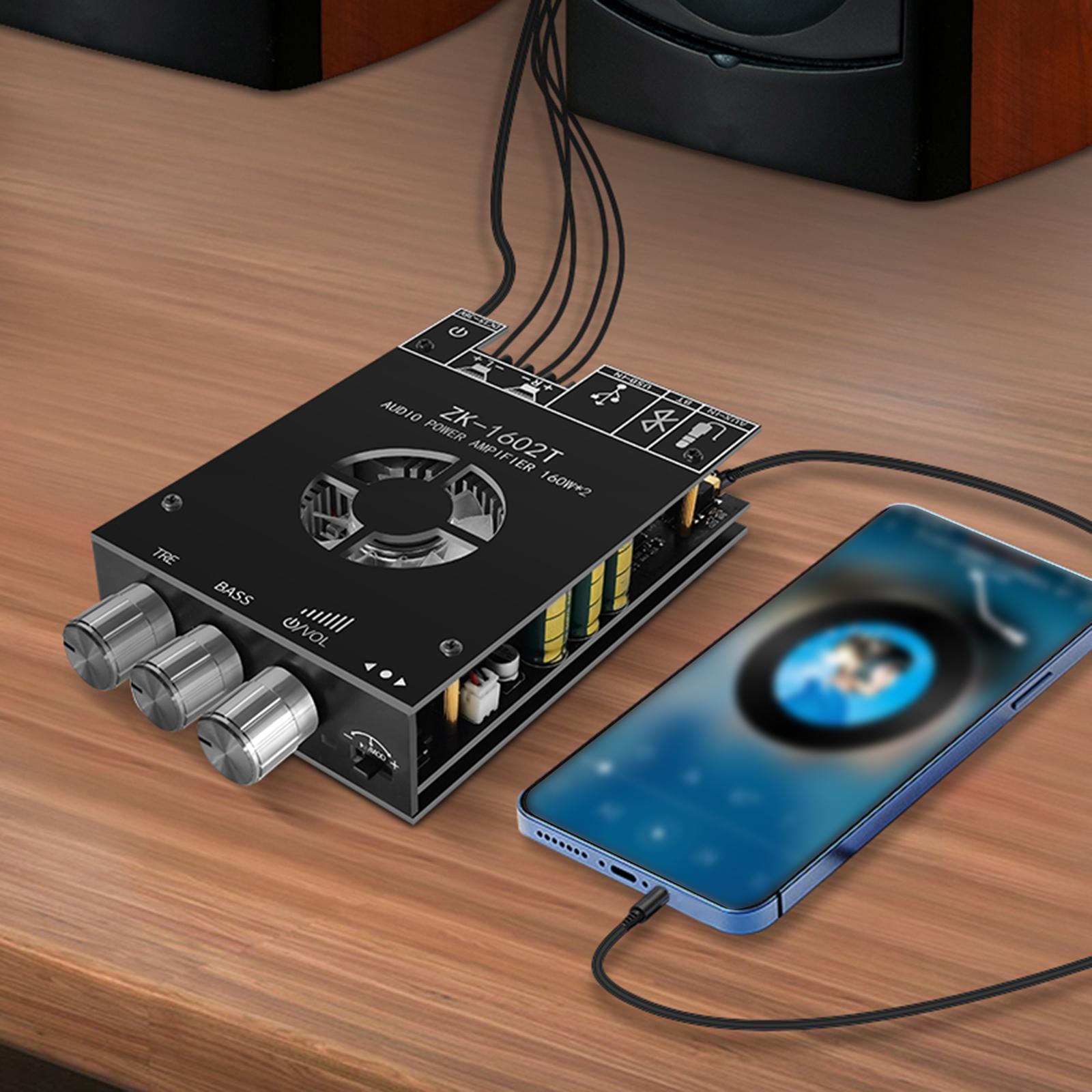 Audio Amplifier Module Bass and Treble Control Bluetooth 5.0 Amplifier Board