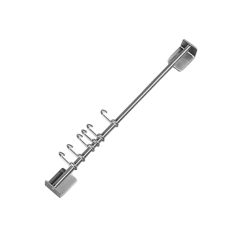 Kitchen Utensil Hanging Rail Rack Organiser Wall Mount Stainless Single Rod