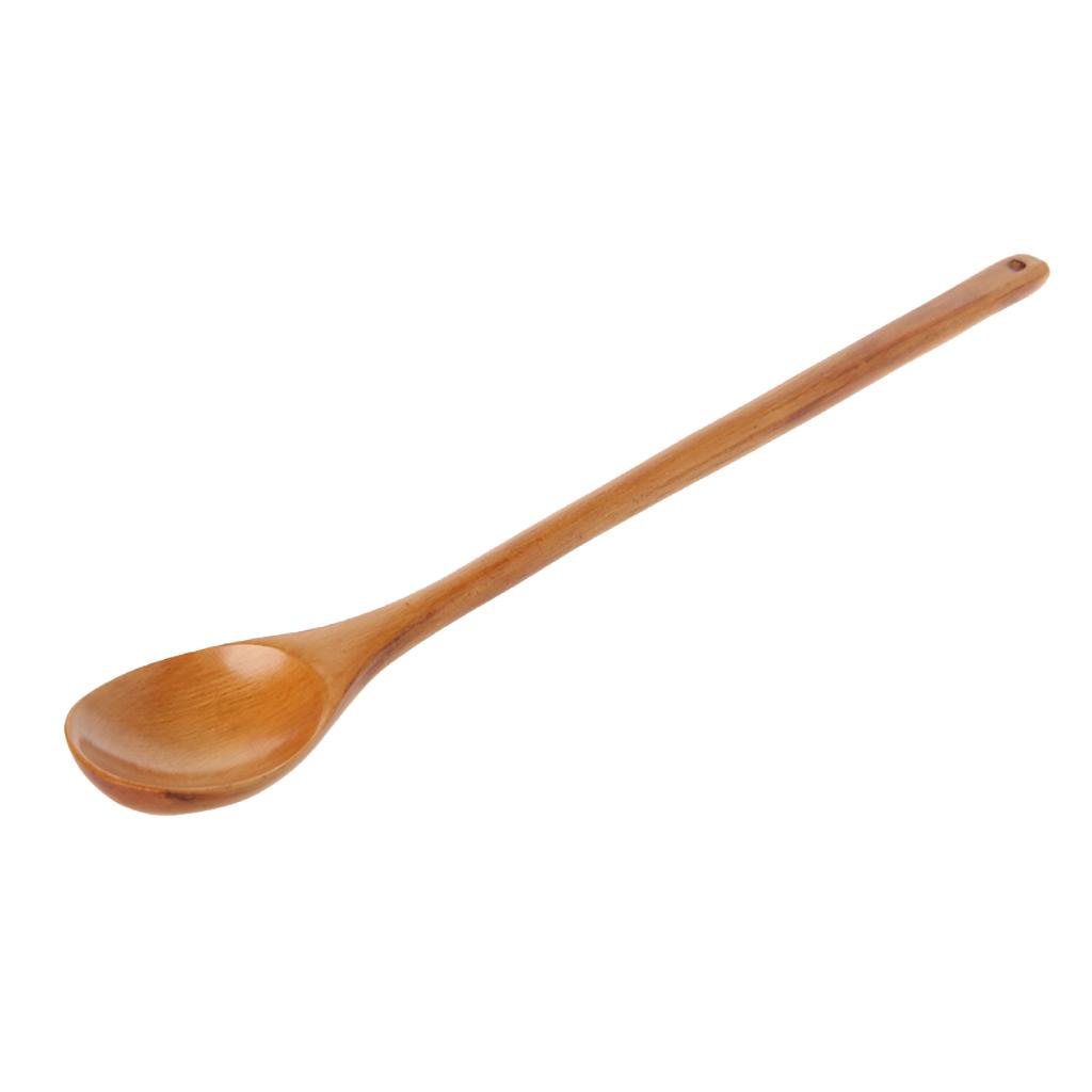 Wooden long handle spoon 33.5cm Creative Korean hot pot spoon Tableware kitchenware