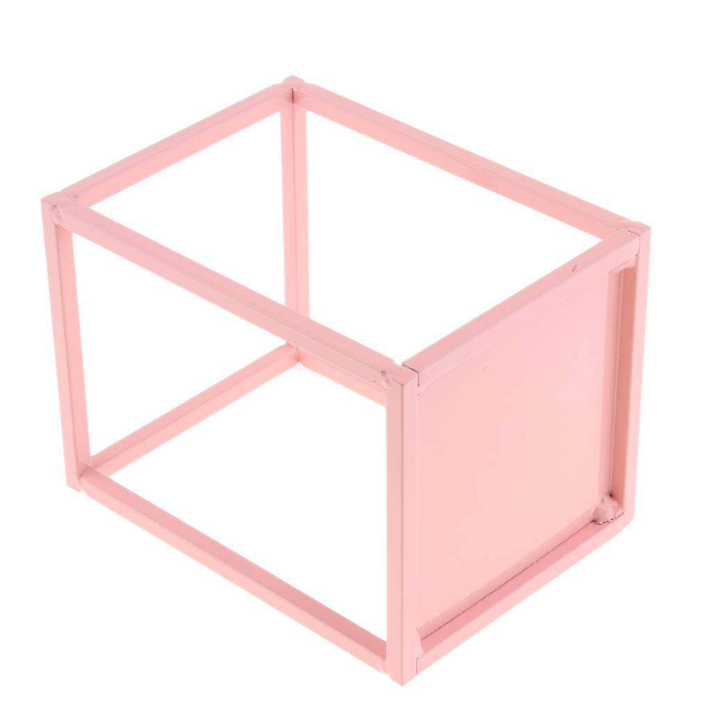 Rectangular Cake Display Stand Plant Flower Dessert Display  Rack Pink Short