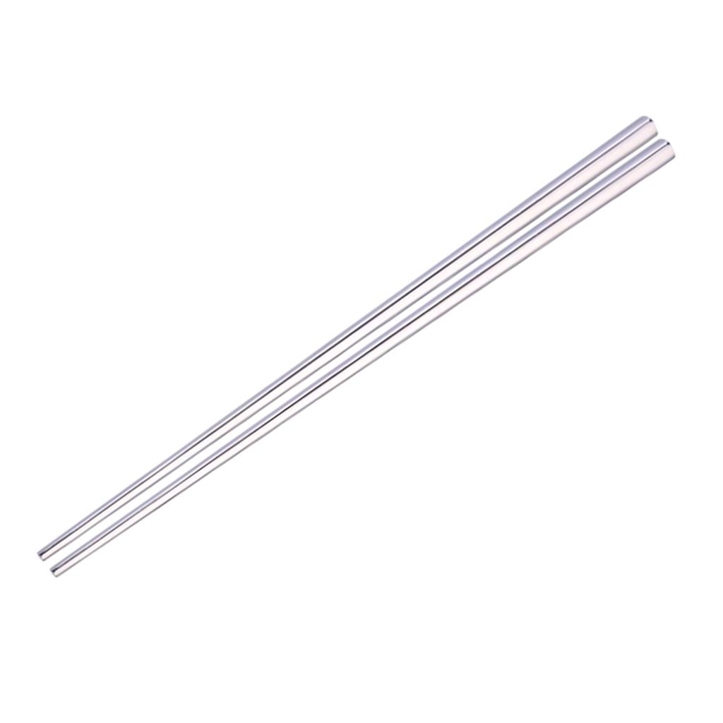 304 Stainless Steel Square Chopsticks Polished for Kitchen Hotel Silver