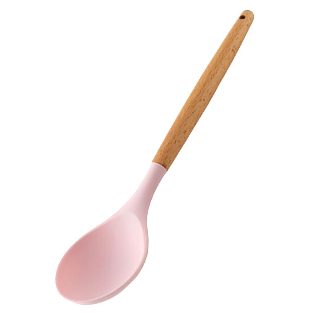 Silicone Kitchenware Silicone Cooking Utensil with Wood Handle For Kitchen F