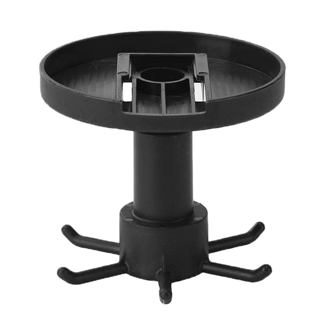 Kitchen Cooking Utensil Rotate Carousel Oragnizer 6 Hook Black_Ceiling Mount