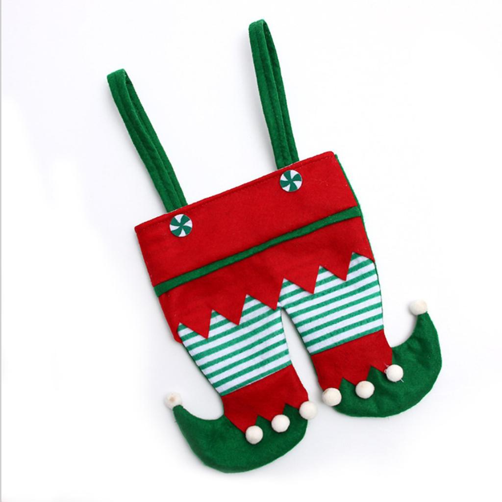 Stripe Bag Elf Spirit Pants Handbags Storage Treat Pocket  Red