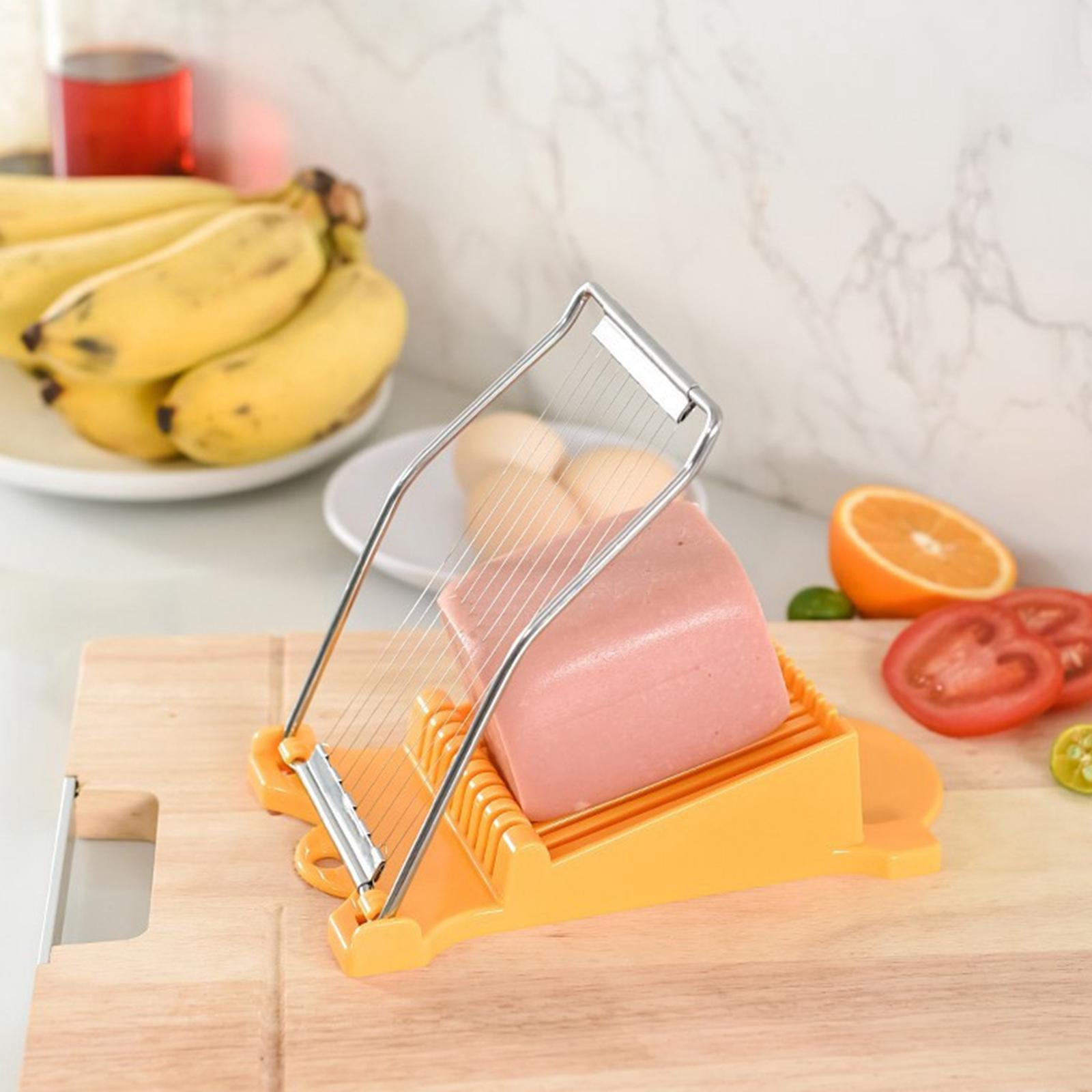 2Pieces Luncheon Egg Food Slicer with 20 Wires Multi-Function Cheese Cutter