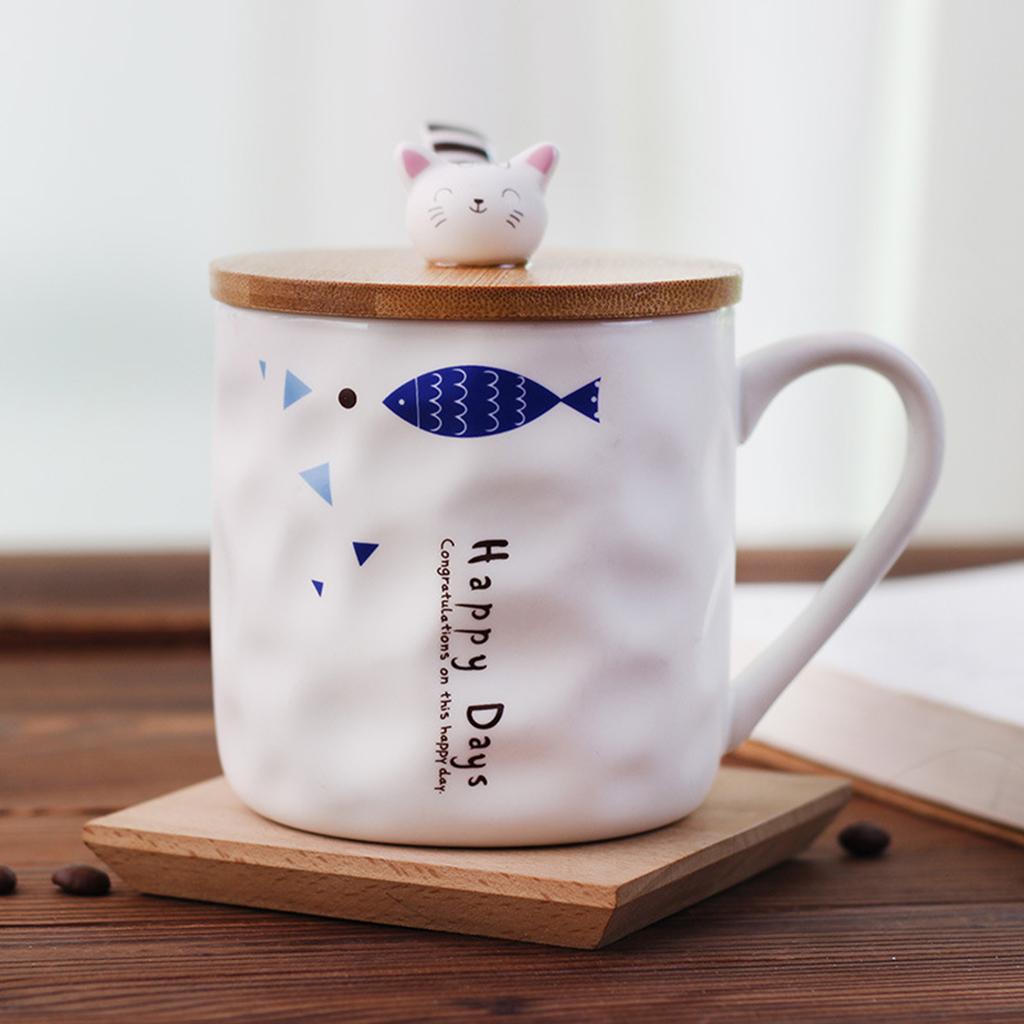 Novelty Cartoon Porcelain Coffee Mugs Creative Cute Milk Cup Glassware B