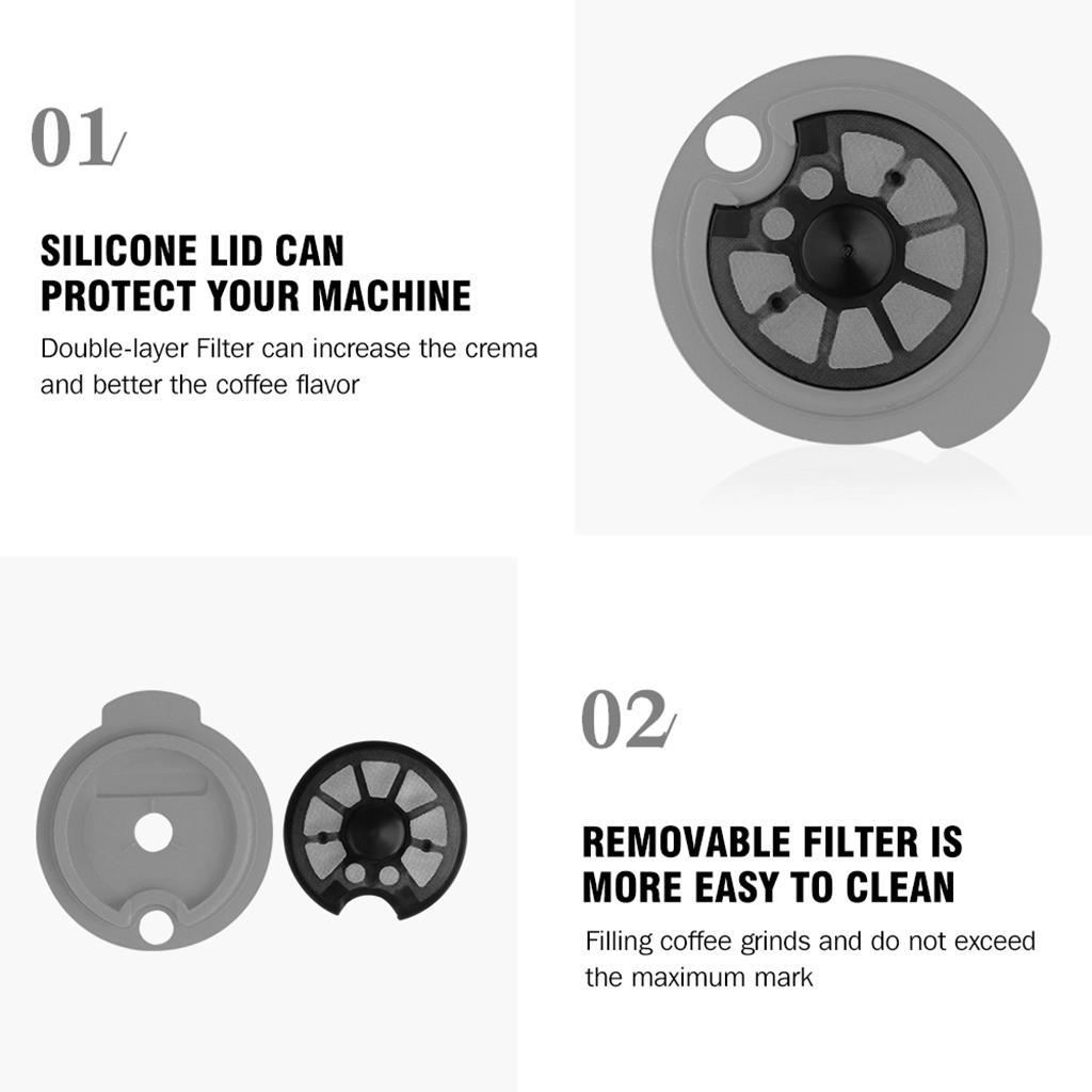 2xReusable Coffee Capsule Pod Slicone Lid Fits  for Tassimo Machine 60ml