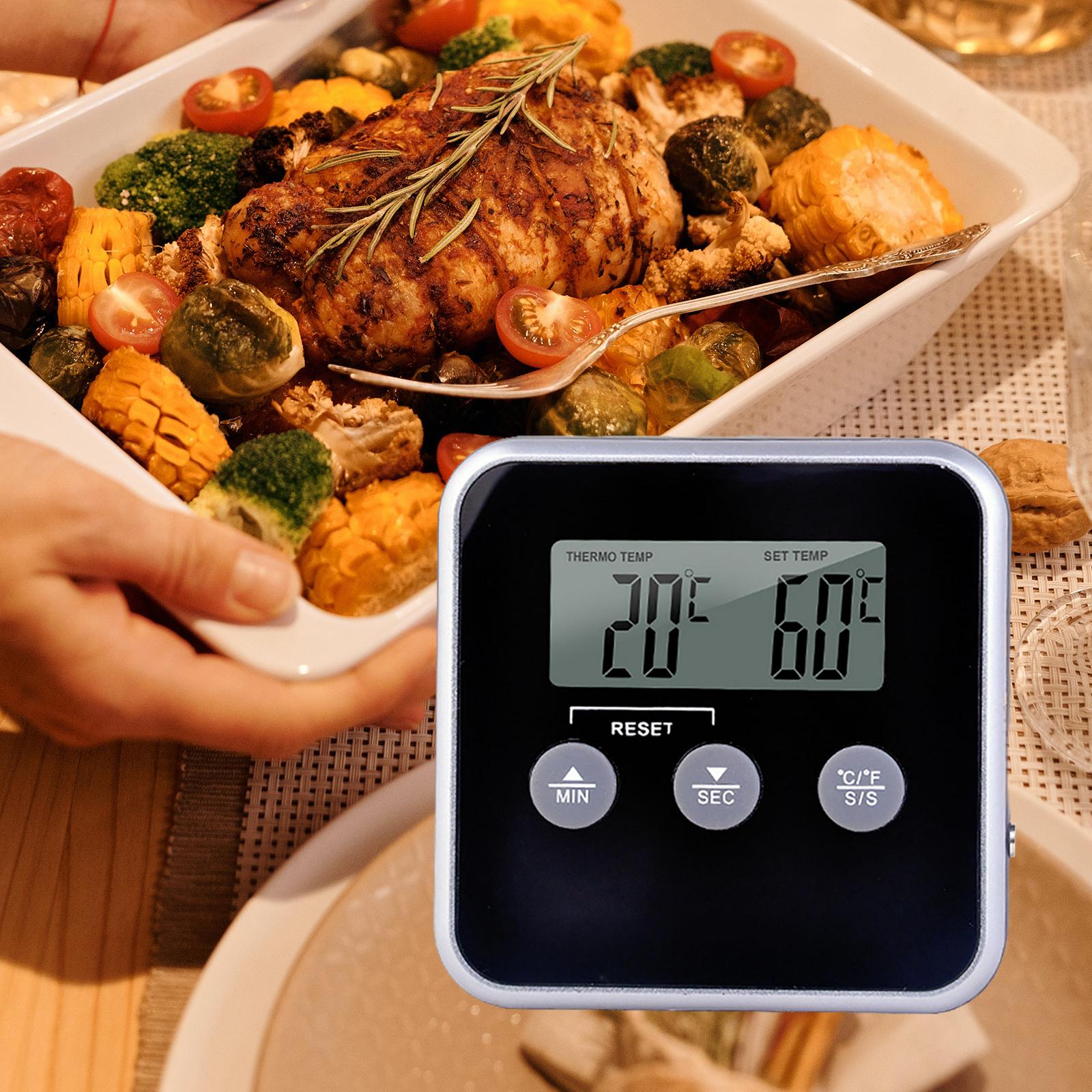 Food Meat Oven Cooking Food Digital Thermometer BBQ Temperature 1 Probe Black