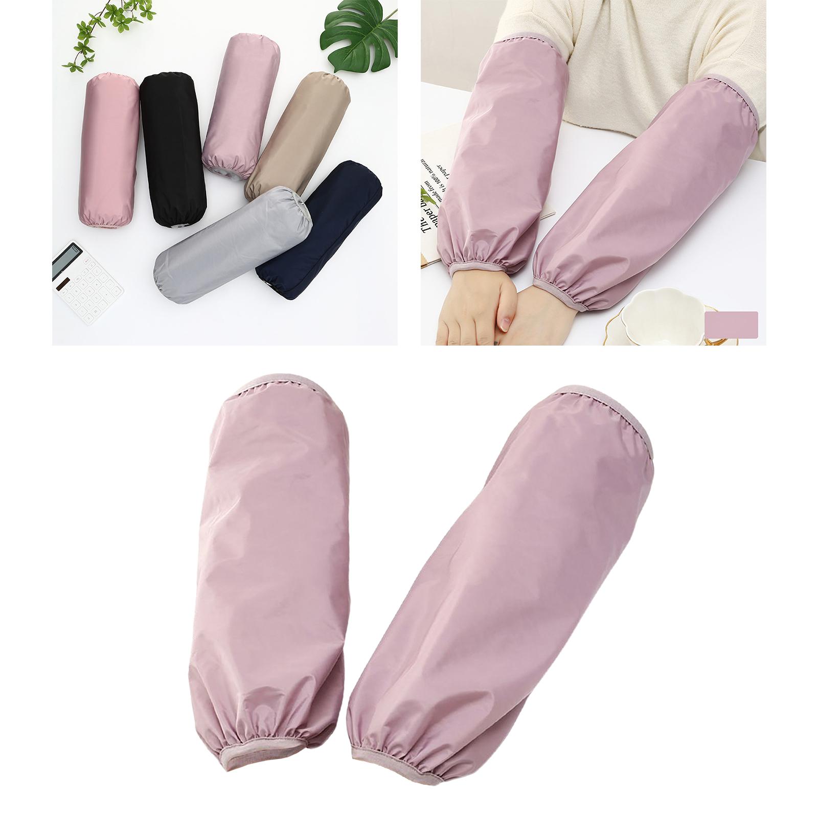 2Pcs Waterproof Sleeves Anti-Dirty Protective for Cleaning Cooking Purple