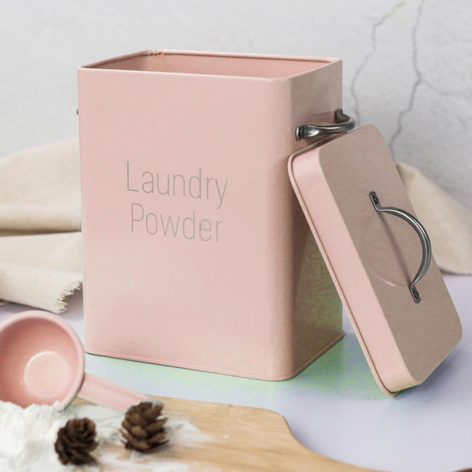Laundry Powder Container Rice Bin Food Organizer Laundry Powder Bin Pink