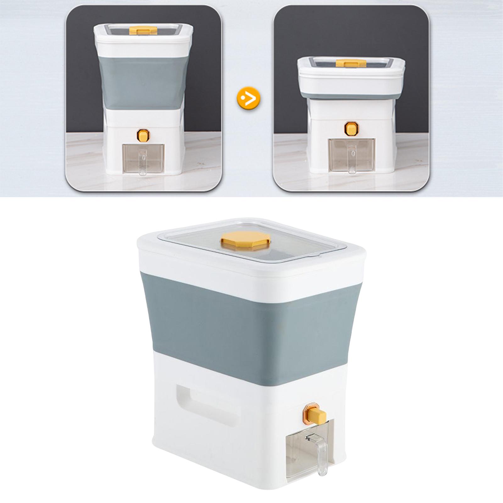 Automatic Cereal Dispenser Storage Food Storage Container Plastic gray 