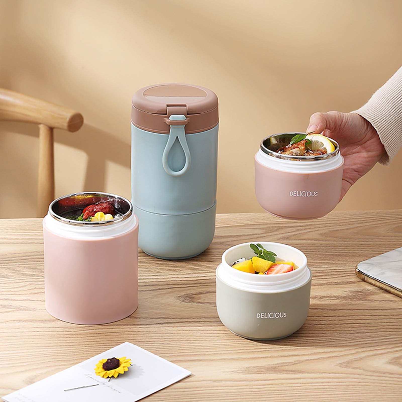 Lunch Container Wide Mouth thermal Food Jar leakproof for Picnic Blue