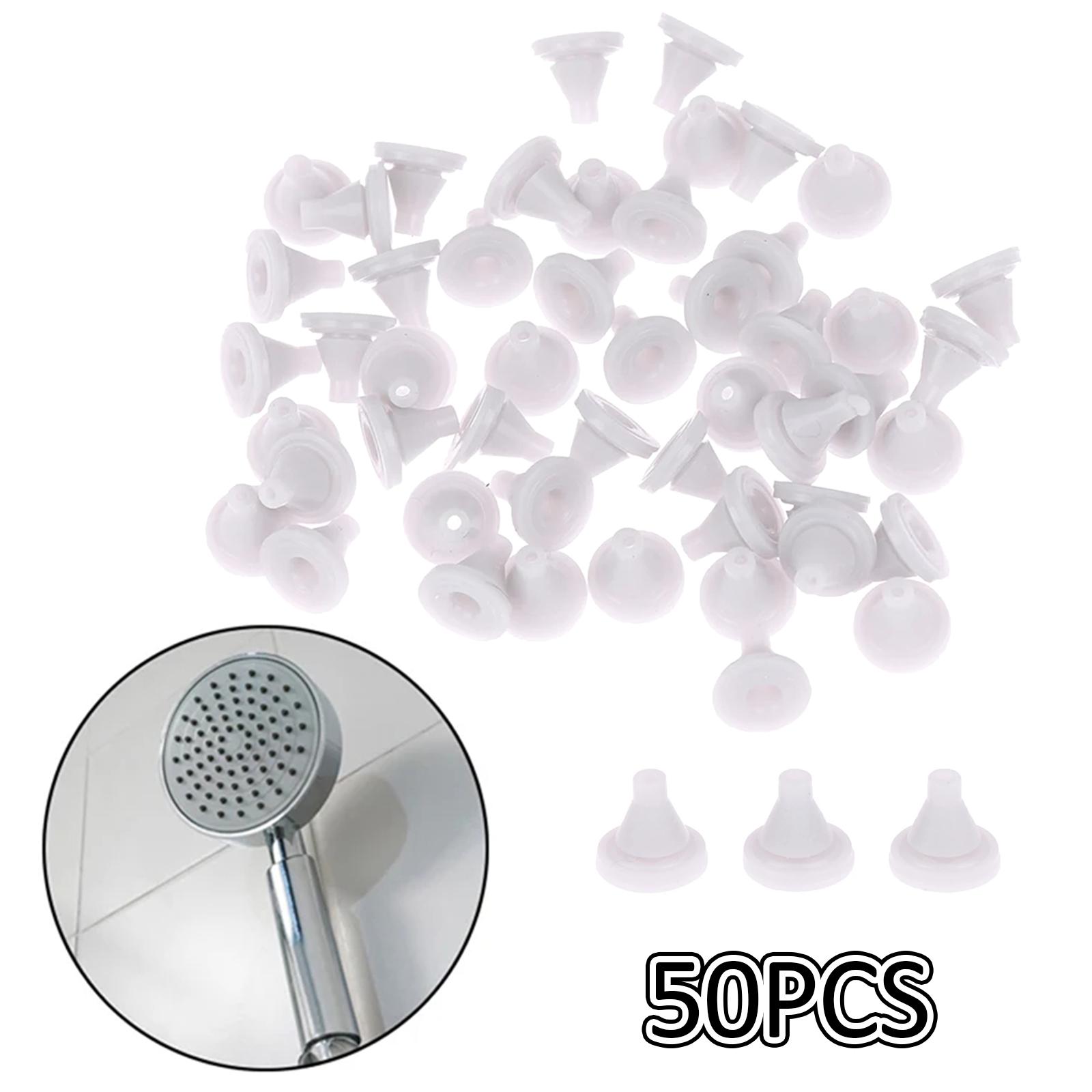 50x Shower Head Spray Hole Silicone Nozzles Accessories Round Nibs Universal