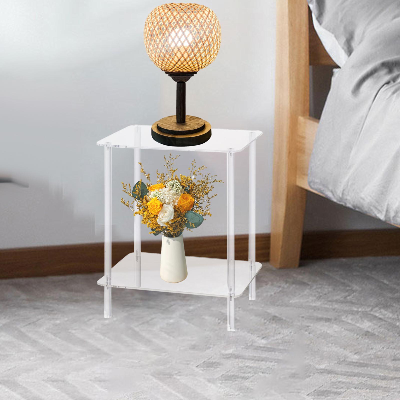 Acrylic Small Table Clear End Table Bedside Cabinet for Hallway Bedside Home