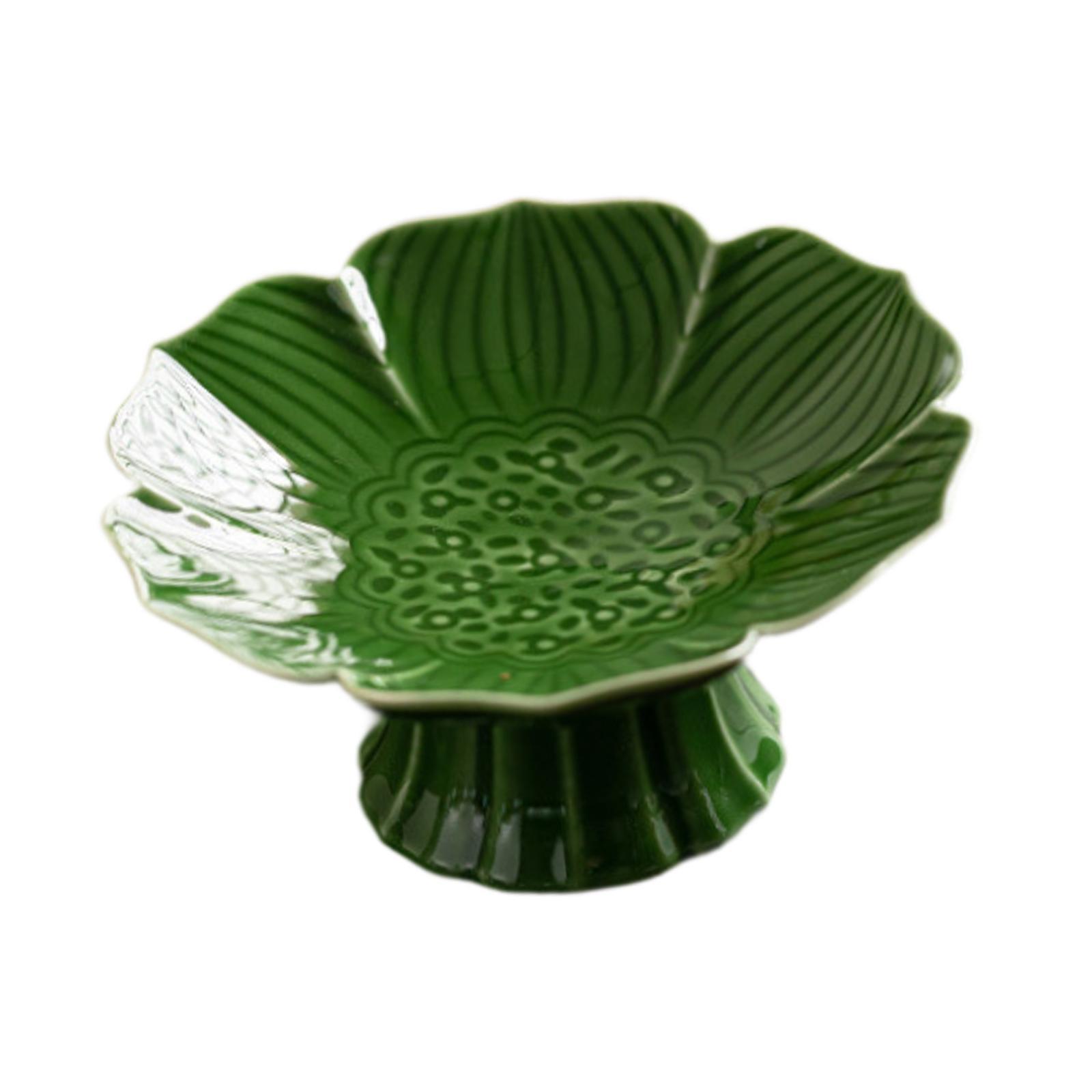 Footed Fruit Bowl Dark Green