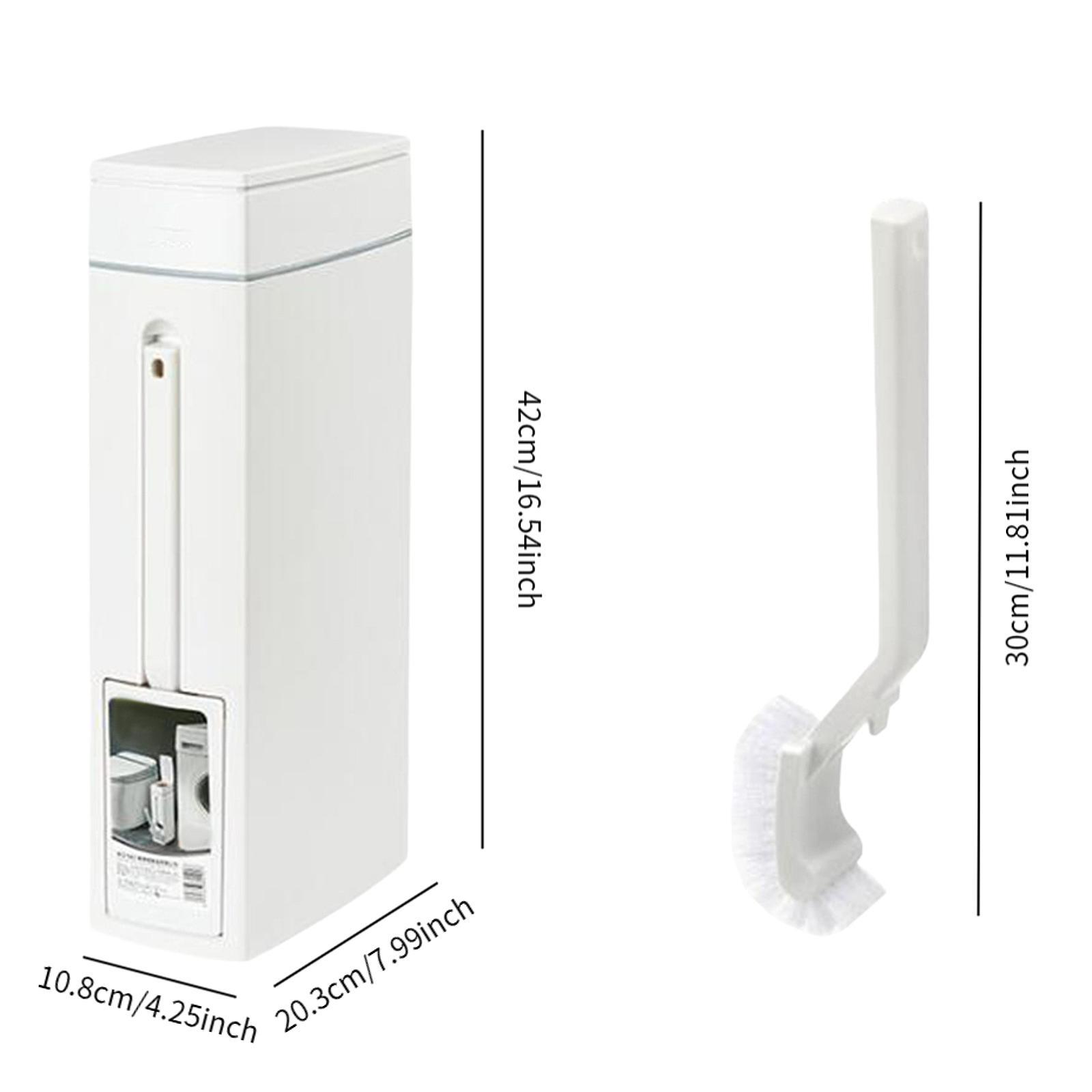 Bathroom Bin with Toilet Brush Holder