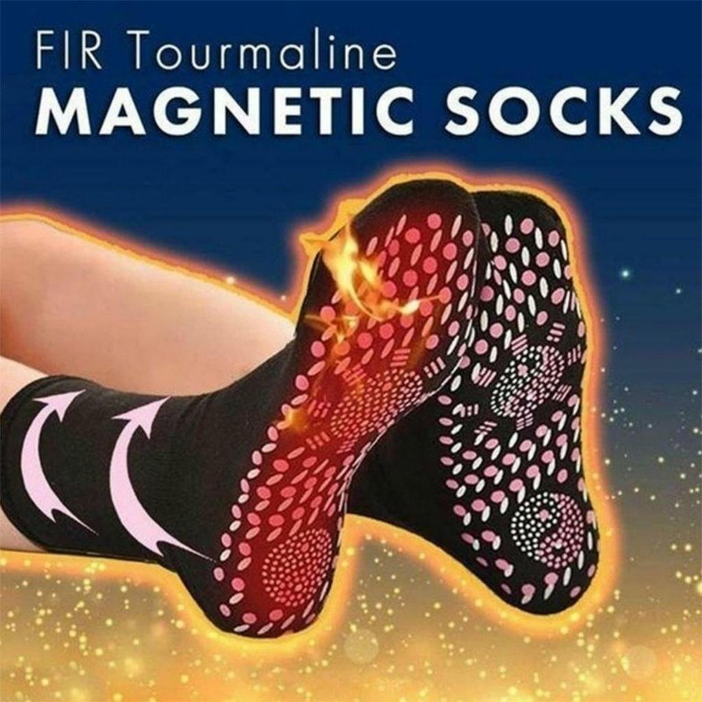 Magnetic Socks Self Heating Therapy Warm Tourmaline Socks Pain Relief Black