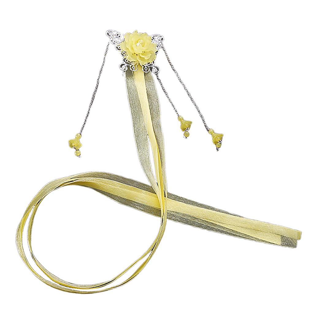 Tassel Hair Clips Yellow