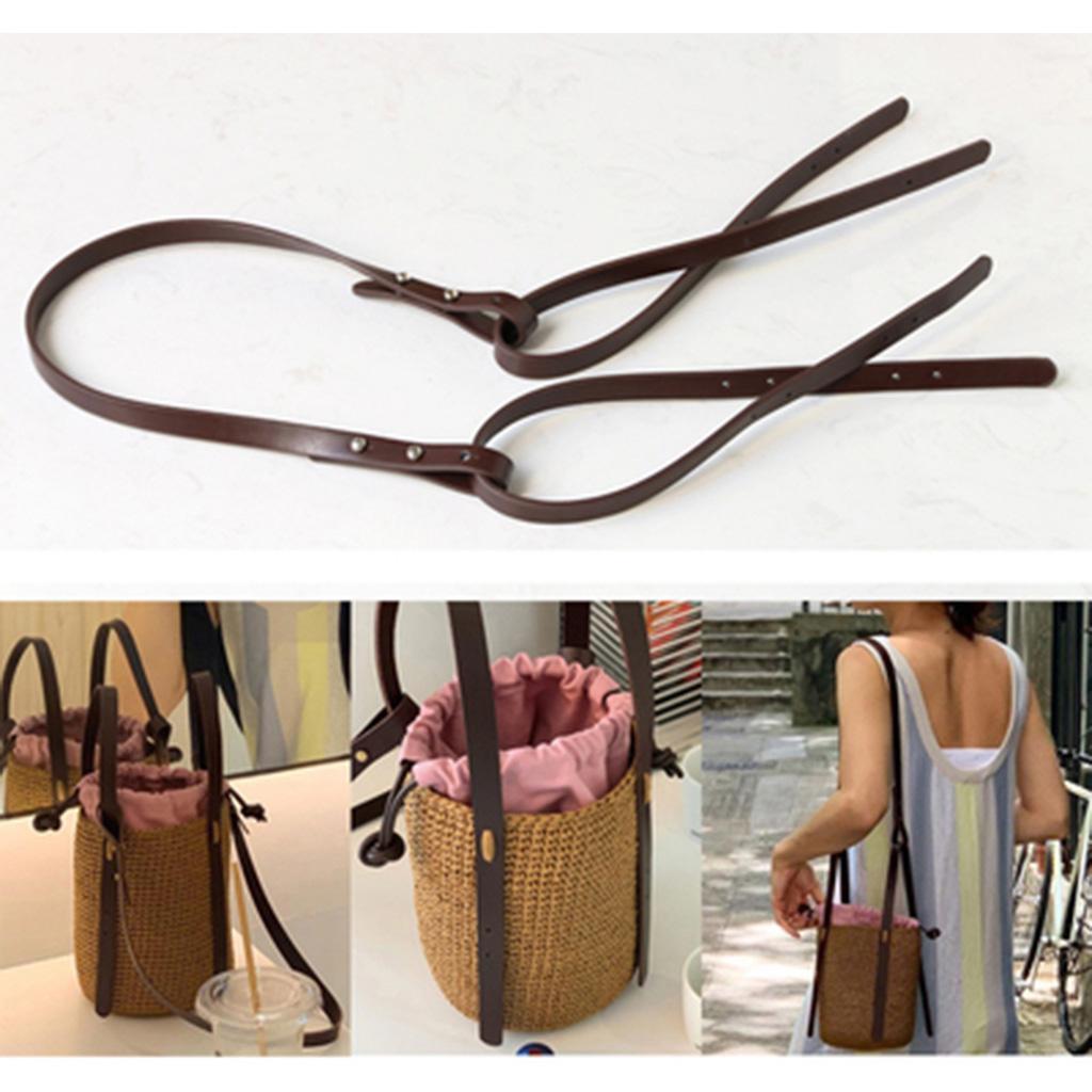 PU Leather Purse Strap Handbag Shoulder Bag Strap Replacement Handle Coffee