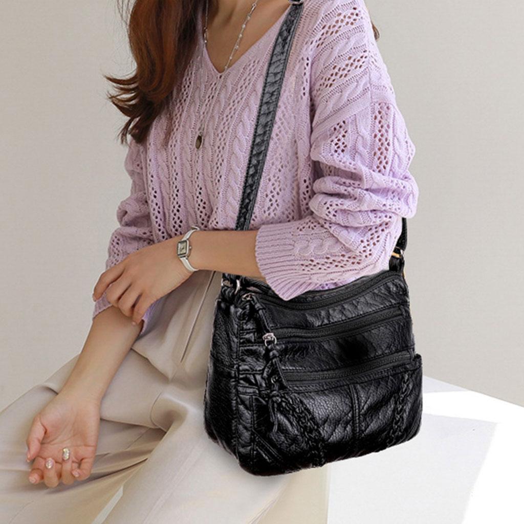 Womens Shoulder Handbag Ladies Cross Body Messenger Bag Travel Holiday black