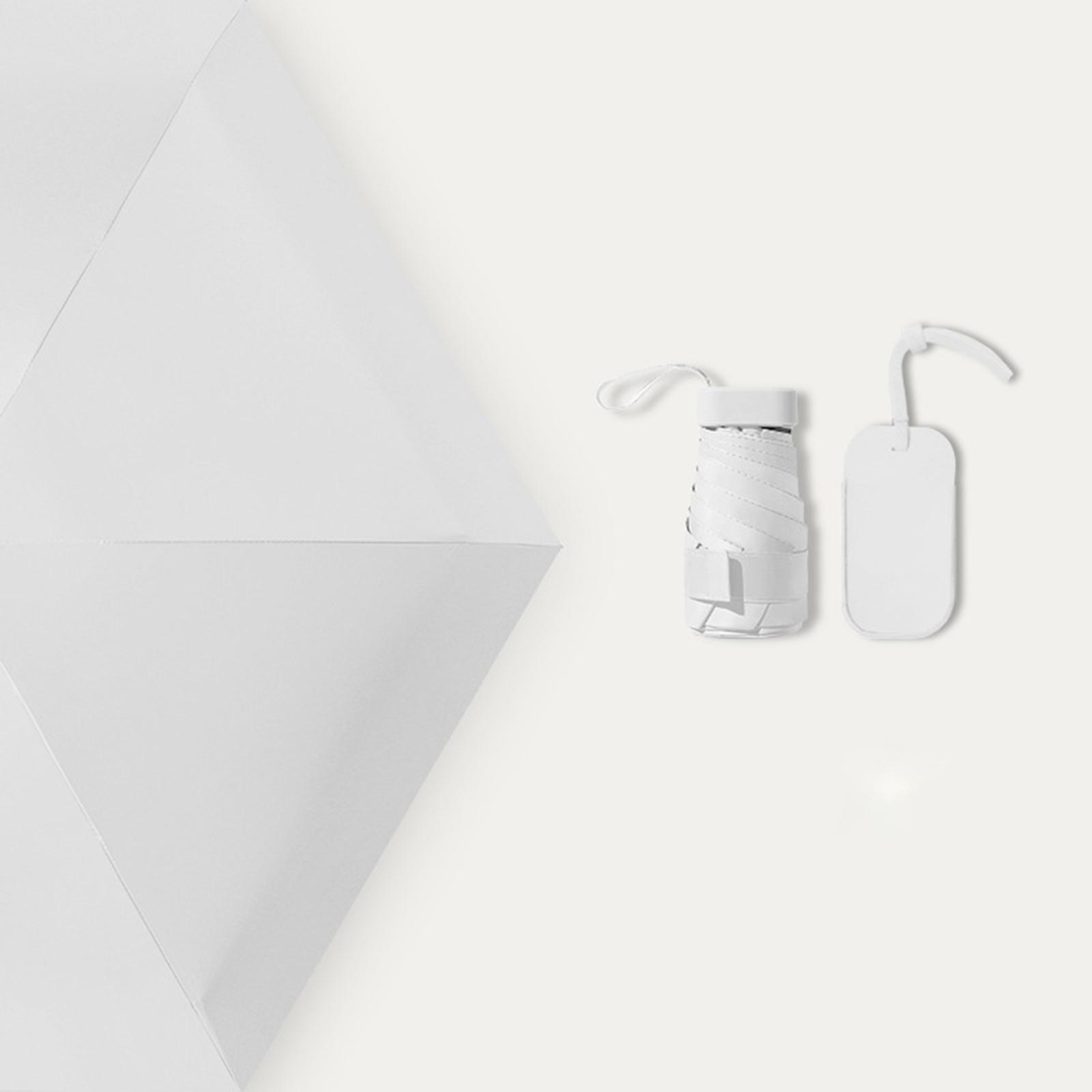 Travel Umbrella Sun Protection Portable Rain Umbrellas Golfing Hiking Riding White