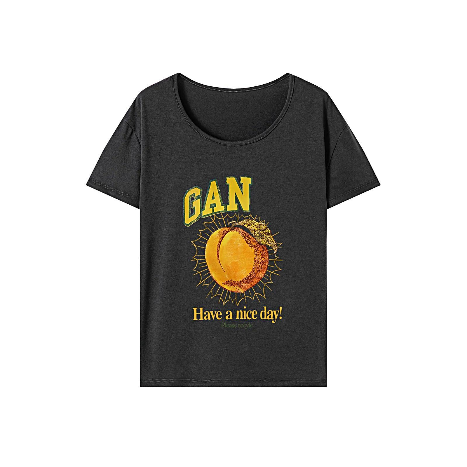 T Shirt for Women Summer Round Neck Short Sleeve Top for Vacation Work Beach S