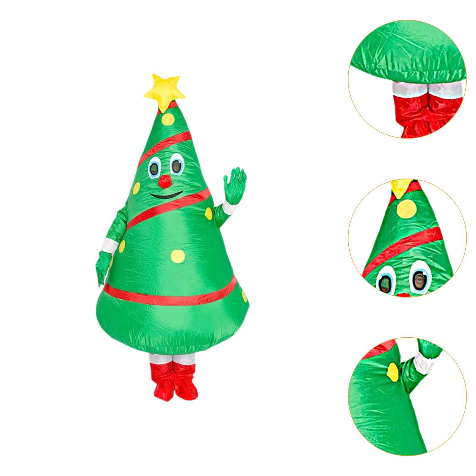 Inflatable Christmas Tree Costume Outfit for Xmas Photo Props Themed Parties