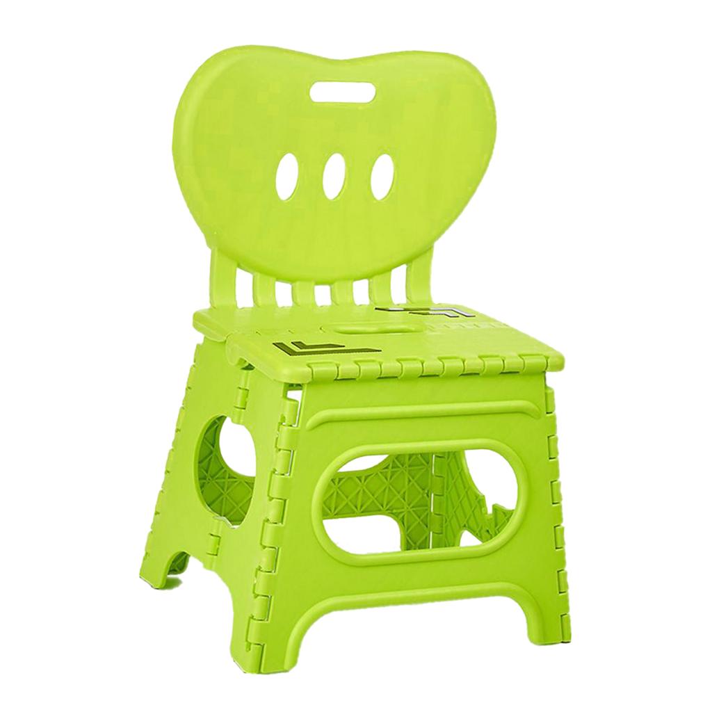 Kids Plastic Foldable Chair Folding Step Stool With Backrest In   72004912 11 Image 