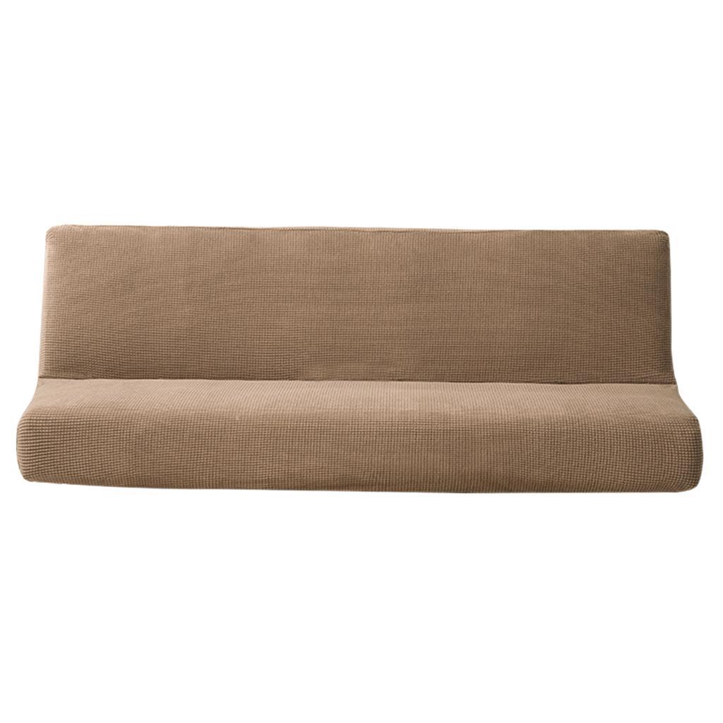 Non-Slip Armless Sofa Cover Full Folding Sofa Bed Slipcover Coffee S