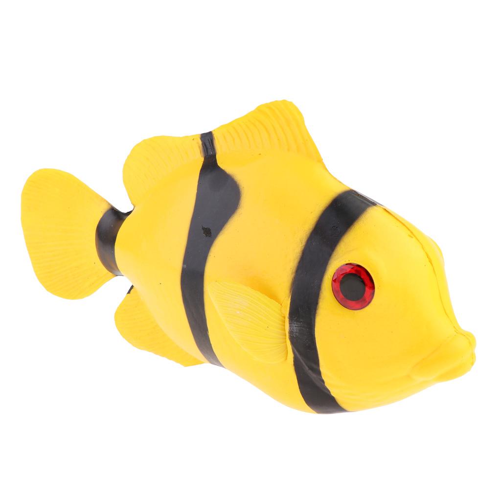 Lifelike Artificial Clownfish Ornament for Aquarium Decortion Yellow