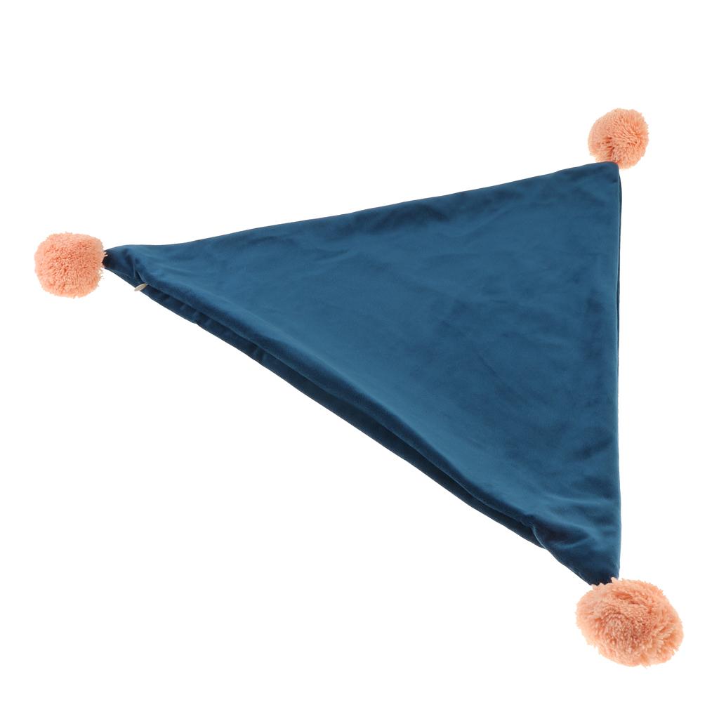 Throw Pillow Case Velvet Pillow Cushion Covers Triangle_Blue