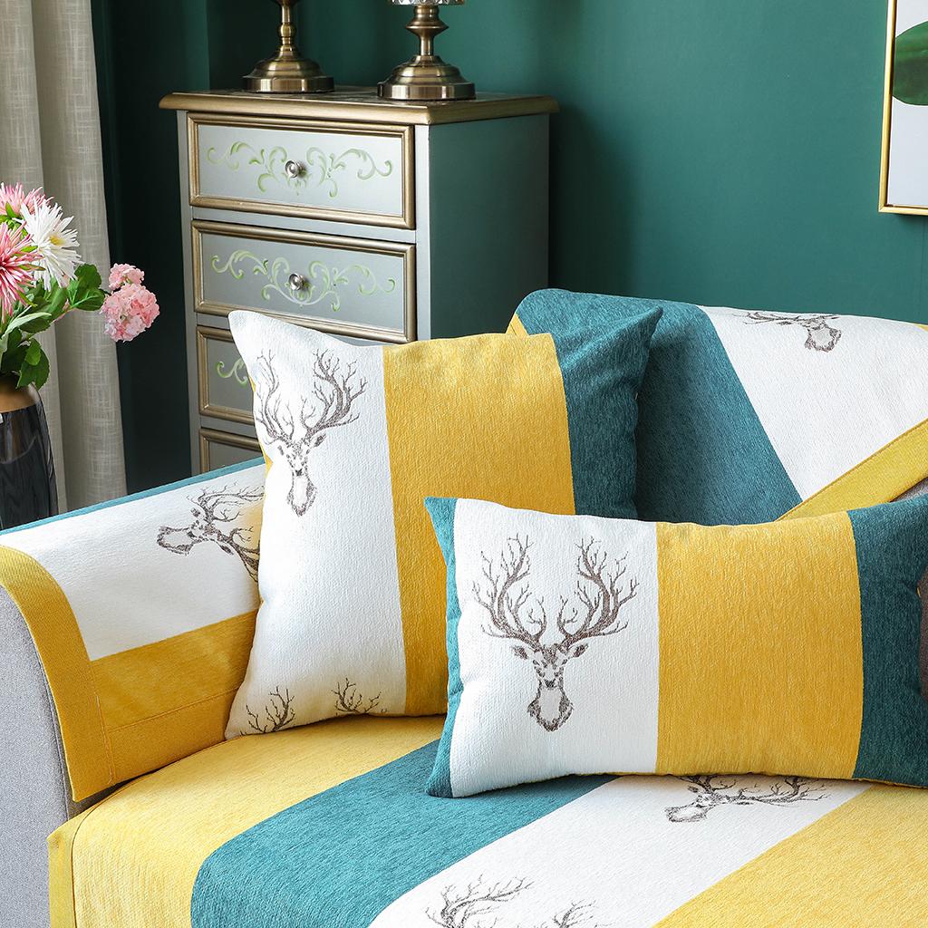 Nordic Sofa Cover Couch Slipcover Anti-Slip Sectional Slipcover 90x90cm