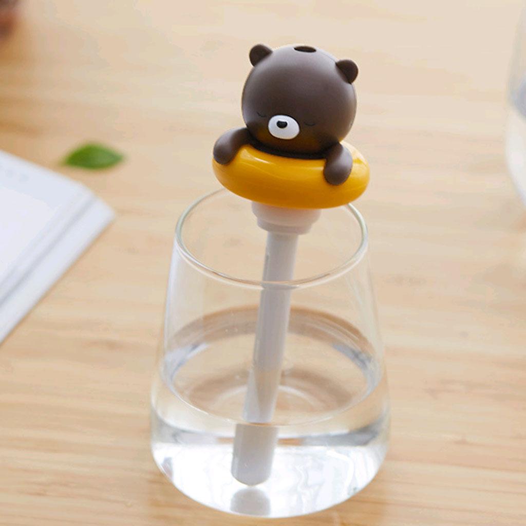 USB Mineral Water Bottle Mini Humidifier portable Air Atomizer Gray Bear