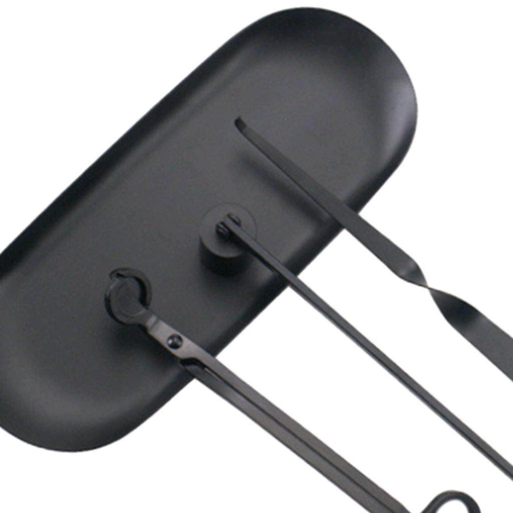 2xCandle Accessory Set Candle Wick Trimmer 4pcs Shear + Cover + Hook + Tray