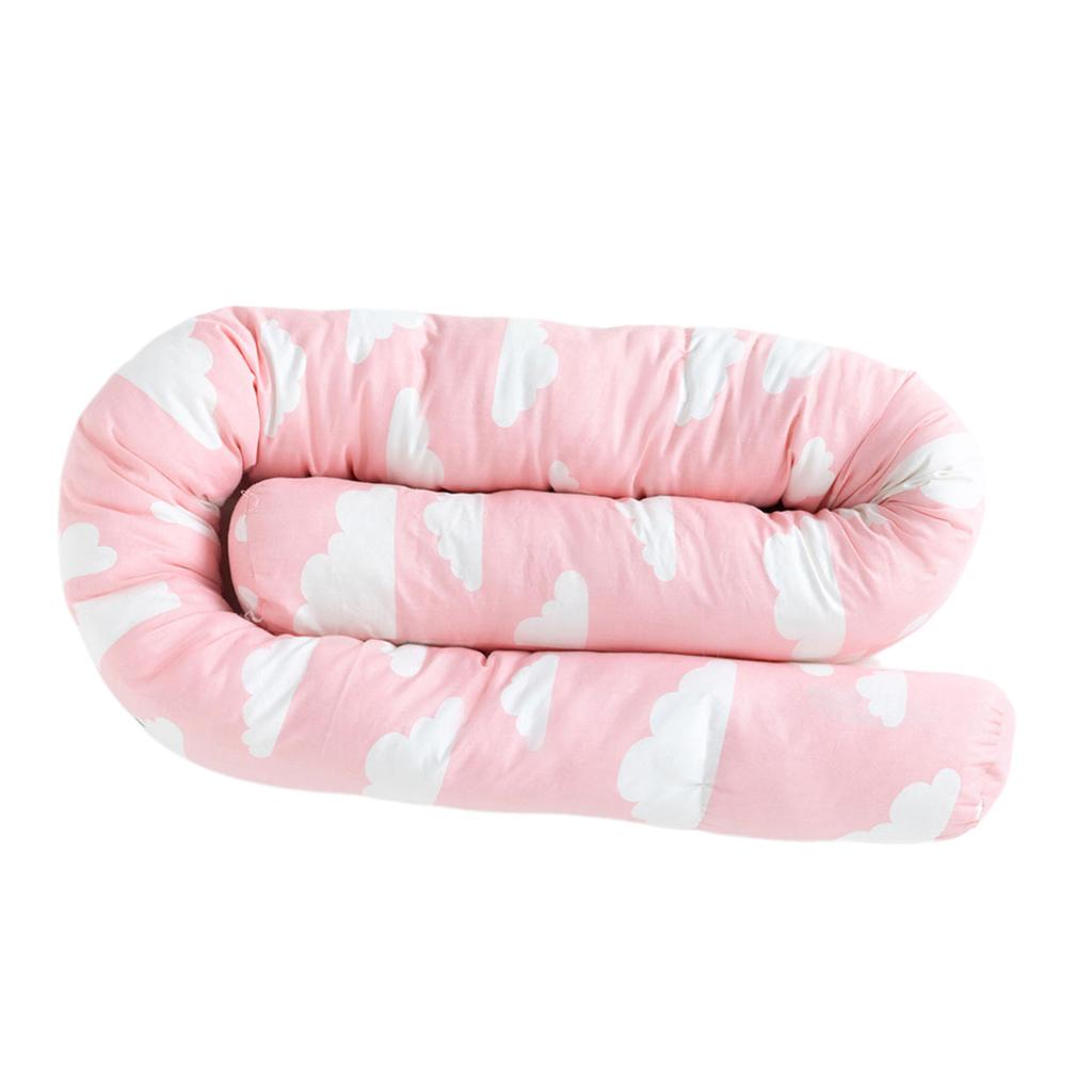 2Pcs Cotton Snake Shaped Long Pillow Cushion For Crib and Bed