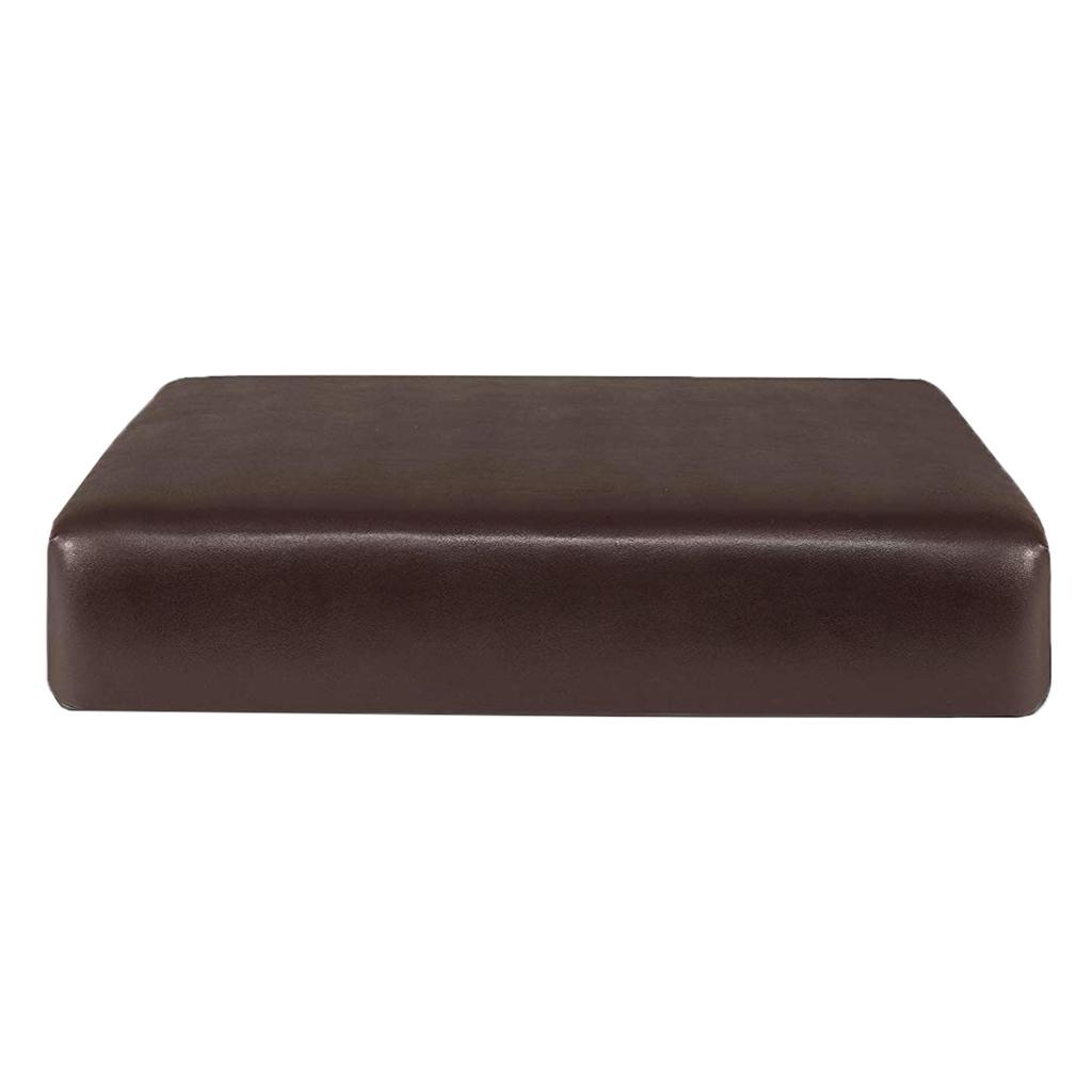 Waterproof PU Leather Sofa Seat Cushion Cover Protector Coffee_1 Seater