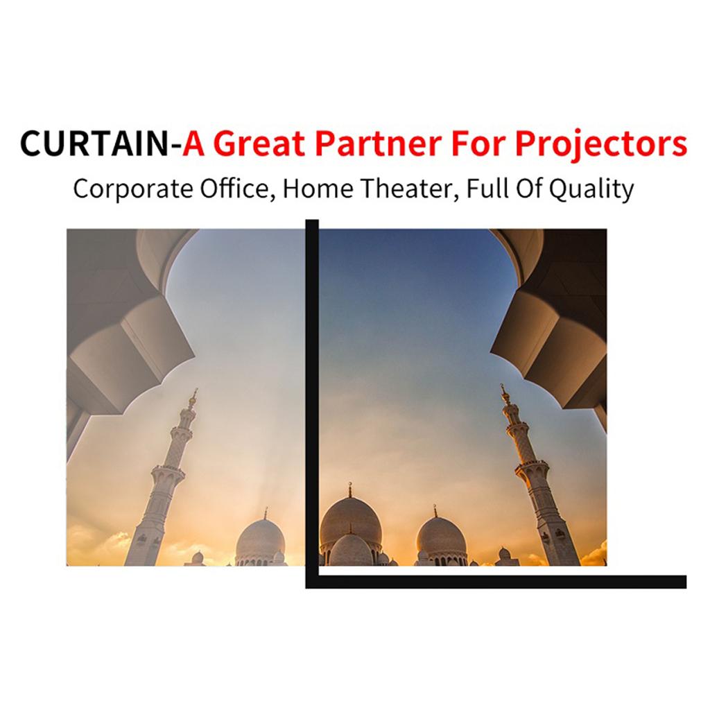 16:9 Foldable Projection Screen HD Home Cinema Projector Cloth 100inch