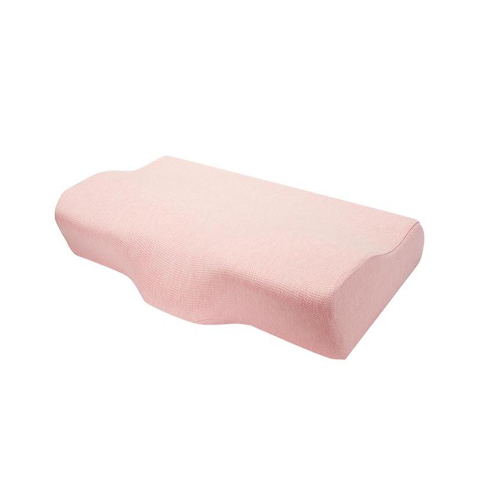 Comfy Latex Pillow Breathable Ergonomic Bed Pillow Case Vertebrae Care Pink