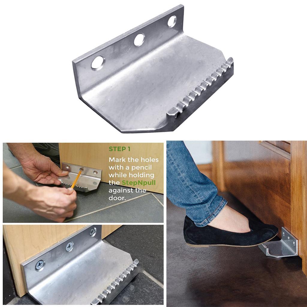 Steel Hands Free Door Opener Foot Operated Door Opener Silver