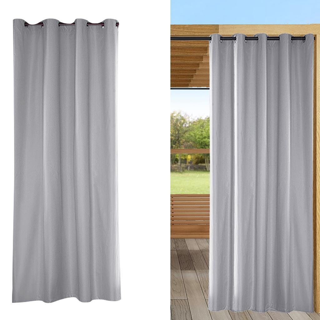 Indoor Outdoor Curtains Gray_54x96inch