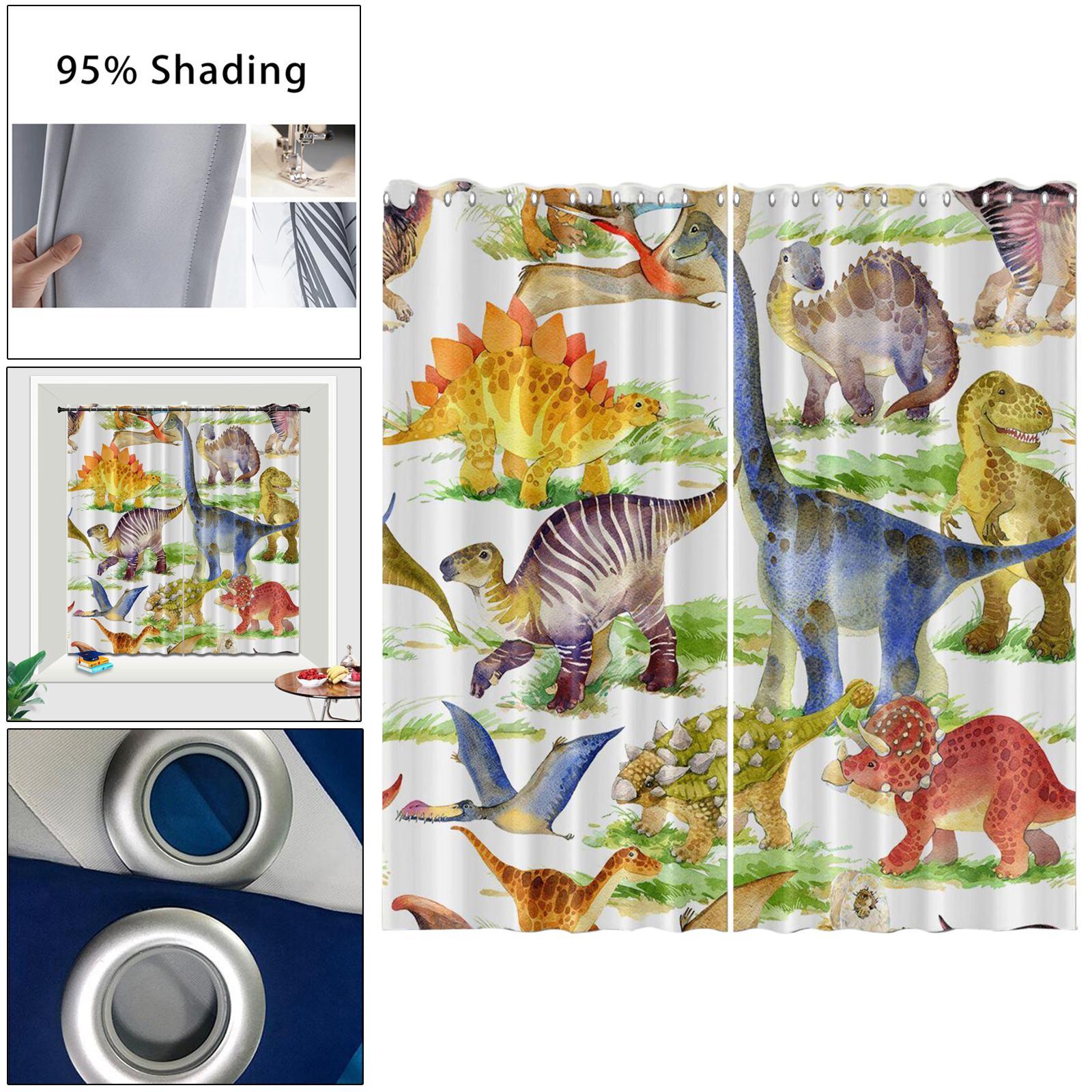 Thermal Blackout Eyelet Ring Top Bedroom Small Window Curtains E 150x170cm