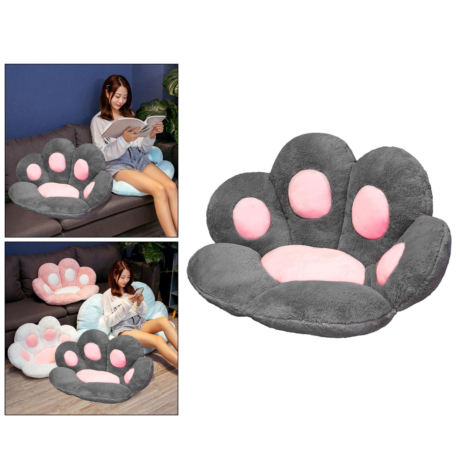 Comfortable Paw Pillow Animal Seat Cushion Stuffed Lazy Sofa Grey