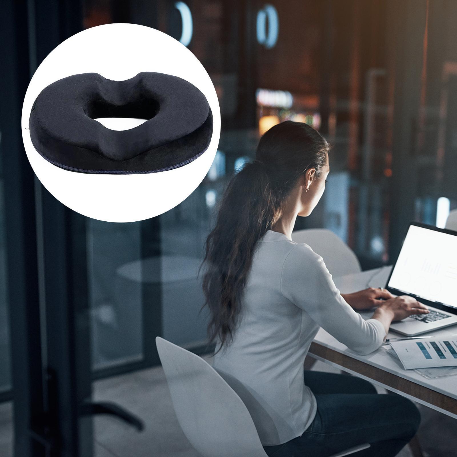 Donut Pillow Hemorrhoid Seat Cushion Black B