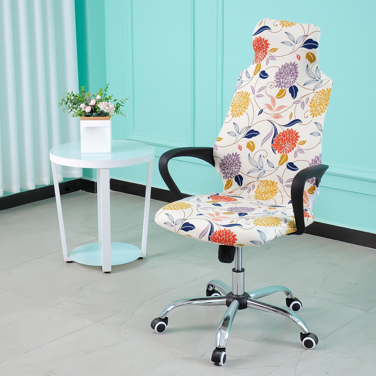 Elastic Game Chair Slipcovers Dustproof for Dinning Chair Swivel Armchair F