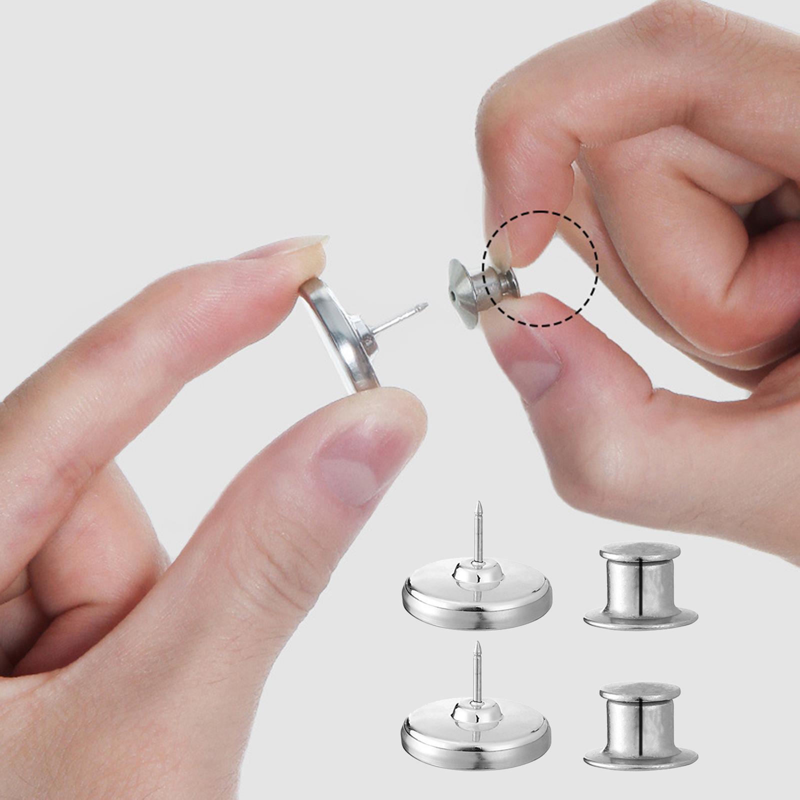 2Pcs Curtain Fasteners Coat Invisible Buttons Sewing Craft Handmade