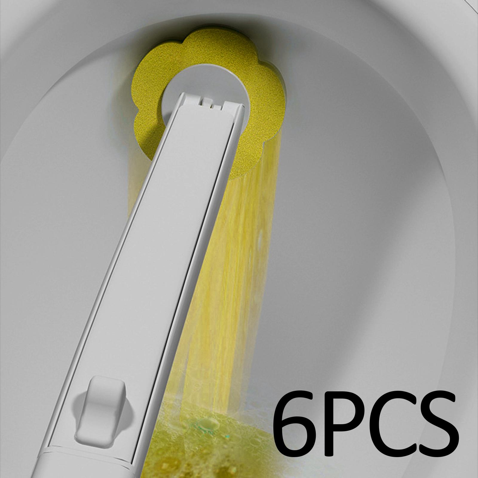 Disposable Toilet Brush Multifunctional Effective Toilet Cleaner Refill Pads Yellow